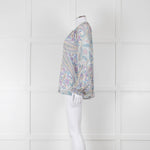 Spell Multicoloured Floral L/Sleeve Cotton Top With Tassels
