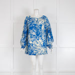 Joyce & Girls Blue & White Patterned Blouse