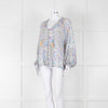 Spell Multicoloured Floral L/Sleeve Cotton Top With Tassels