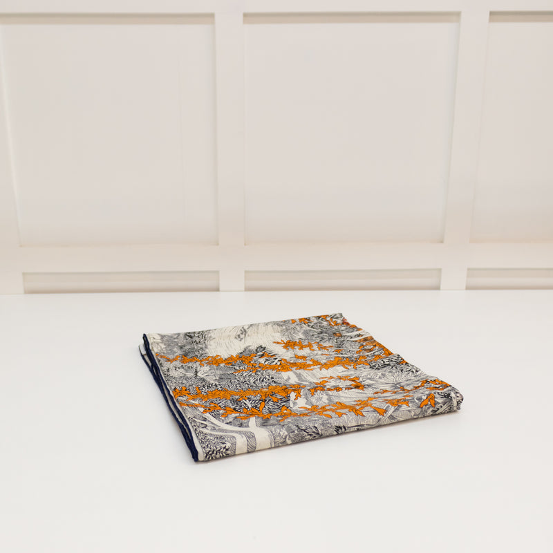 Hermes Cashmere and Silk Mix 140 Retour A La Nature Shawl