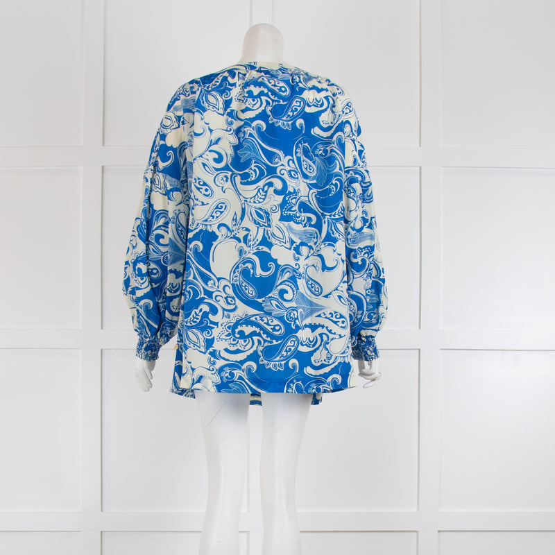 Joyce & Girls Blue & White Patterned Blouse