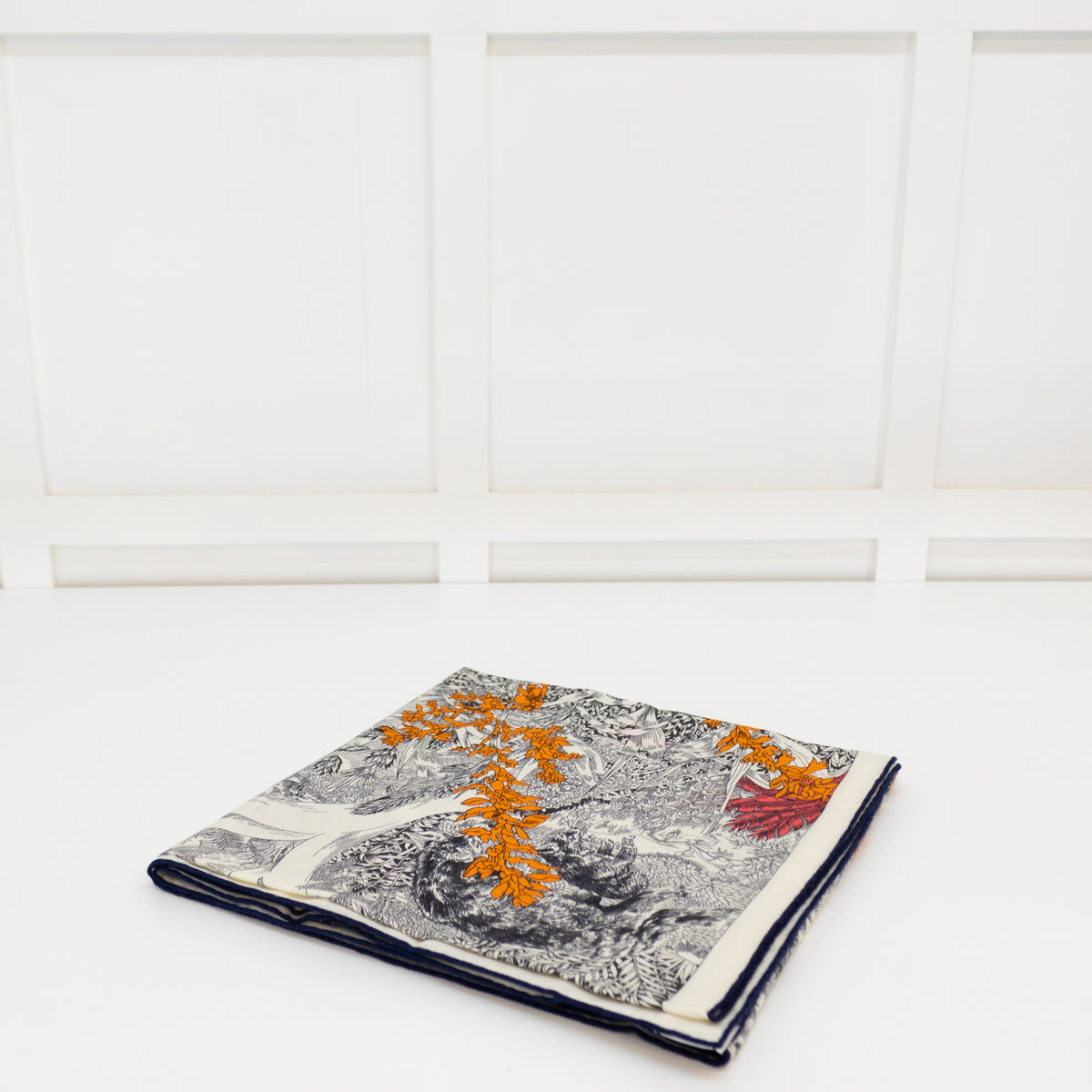 Hermes Cashmere and Silk Mix 140 Retour A La Nature Shawl