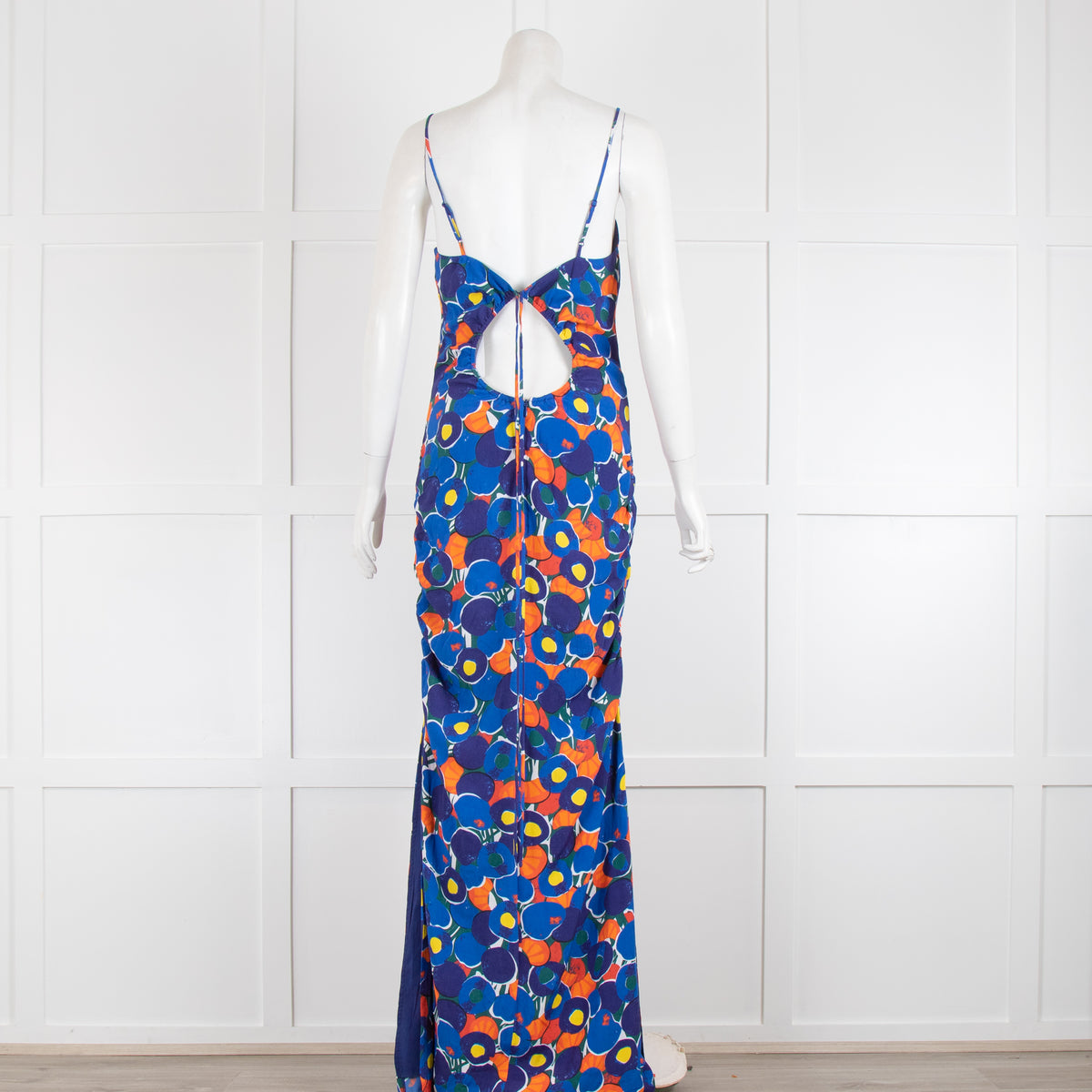 Staud Blue and Yellow Floral Sun Dress