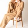 Raey Responsible Camel Cashmere Wide Leg Knitted Trousers