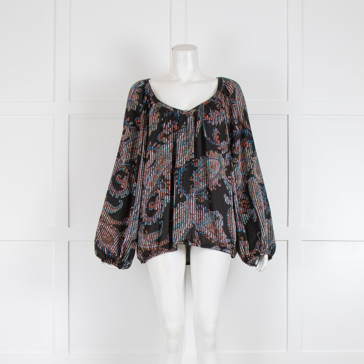 Maeve Black Patterned Blouse