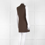 Reformation Sleeveless Brown Blazer Dress