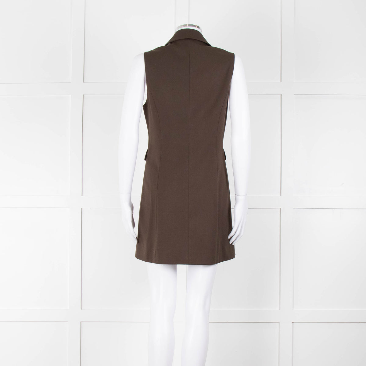 Reformation Sleeveless Brown Blazer Dress