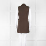Reformation Sleeveless Brown Blazer Dress