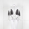 LOVEBIRDS White Cotton Leaf Print Applique Long Sleeve Shirt