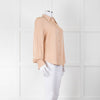 Frame Blush Pink Collared Silk Blouse