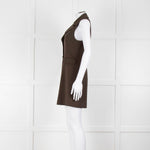 Reformation Sleeveless Brown Blazer Dress