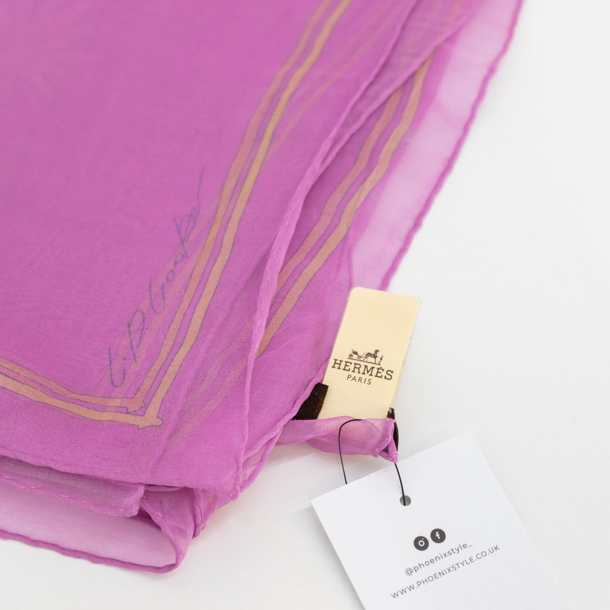 Hermes Mousseline Silk Chiffon Rose Buvard 140 Scarf