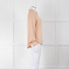 Frame Blush Pink Collared Silk Blouse