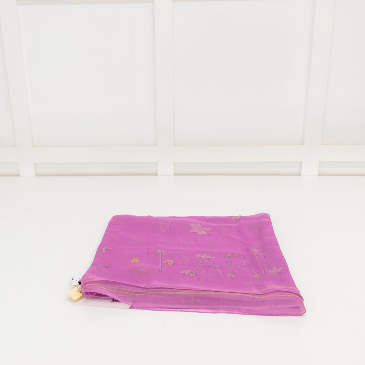 Hermes Mousseline Silk Chiffon Rose Buvard 140 Scarf