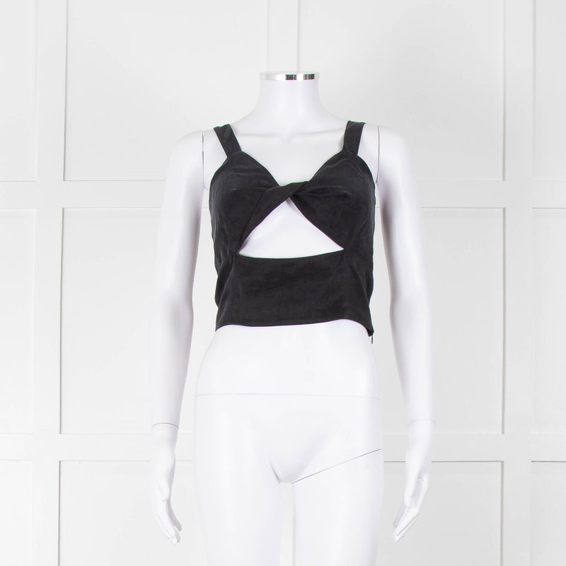 Casa Raki Black Twist Front Crop Top