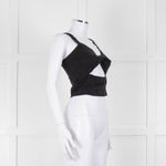 Casa Raki Black Twist Front Crop Top