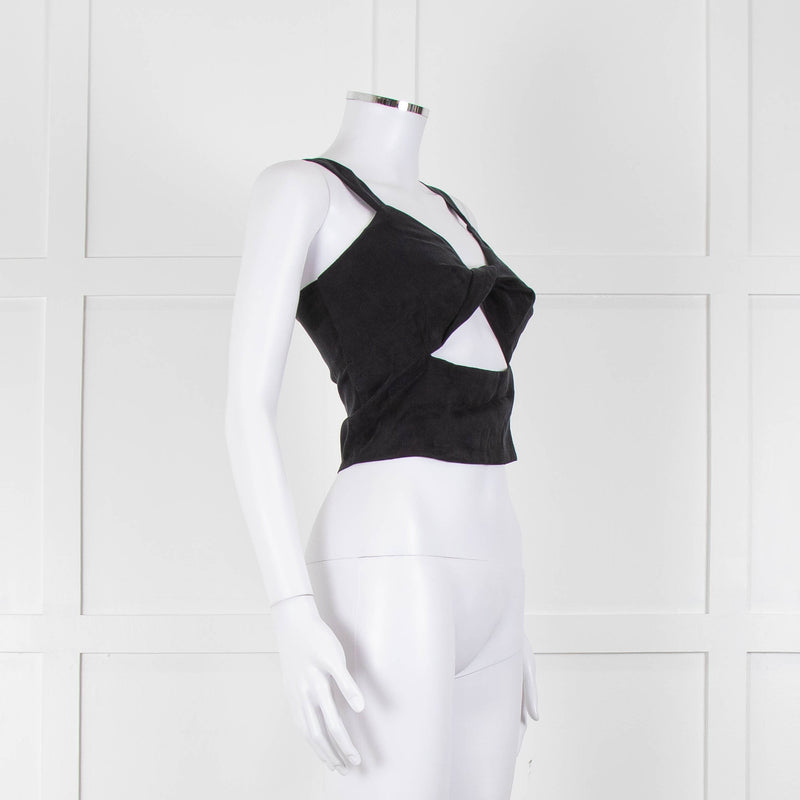 Casa Raki Black Twist Front Crop Top