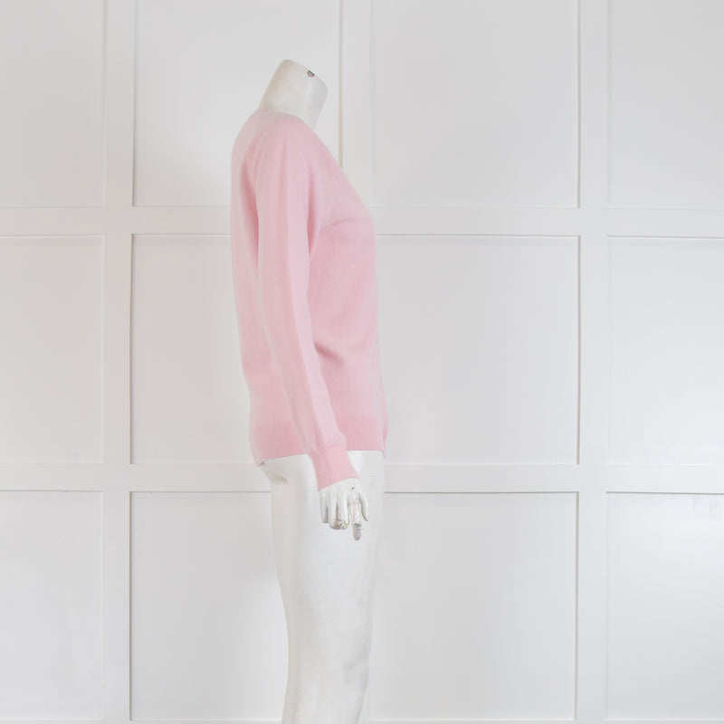 N.Peal London Pink Cashmere Cardigan
