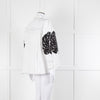 LOVEBIRDS White Cotton Leaf Print Applique Long Sleeve Shirt