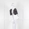 LOVEBIRDS White Cotton Leaf Print Applique Long Sleeve Shirt