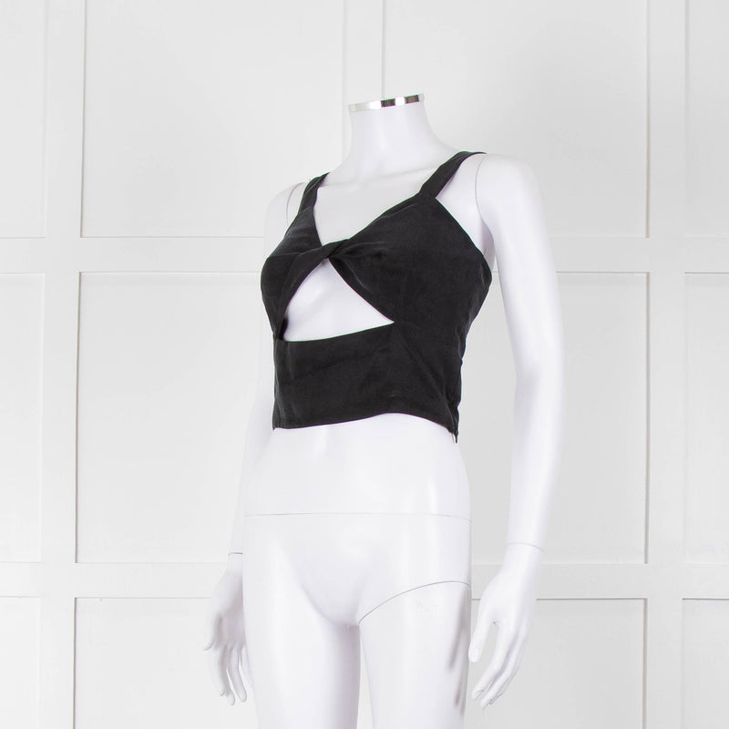 Casa Raki Black Twist Front Crop Top