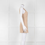 Venroy Beige Linen One Shoulder Mini Dress