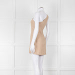 Venroy Beige Linen One Shoulder Mini Dress