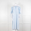 Evi Grintela Blue and White Striped Poplin Dress