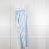 Evi Grintela Blue and White Striped Poplin Dress