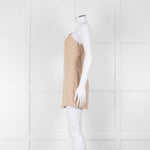Venroy Beige Linen One Shoulder Mini Dress