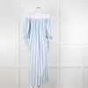 Evi Grintela Blue and White Striped Poplin Dress