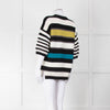 P.S Paul Smith Multi Coloured Rib Knit Striped Jumper with Short Sleeves