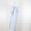 Evi Grintela Blue and White Striped Poplin Dress