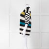 P.S Paul Smith Multi Coloured Rib Knit Striped Jumper with Short Sleeves