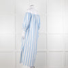 Evi Grintela Blue and White Striped Poplin Dress