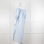 Evi Grintela Blue and White Striped Poplin Dress