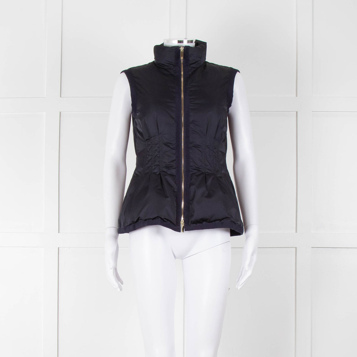 Carolina Herrera Navy Blue Fitted Down Gilet