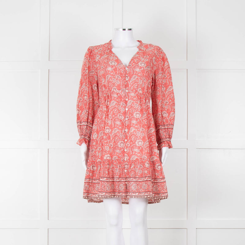 Velvet By Graham & Spencer Pink Floral Cotton Dress