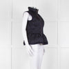 Carolina Herrera Navy Blue Fitted Down Gilet