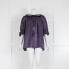 Comme Des Garcons Navy White Polka Dot Peter Pan Collar Top