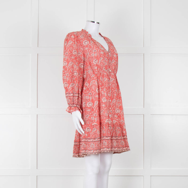 Velvet By Graham & Spencer Pink Floral Cotton Dress