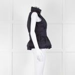 Carolina Herrera Navy Blue Fitted Down Gilet