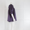 Comme Des Garcons Navy White Polka Dot Peter Pan Collar Top
