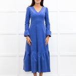 Aspiga Blue Corduroy Prairie Dress