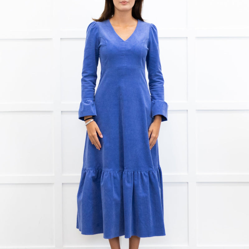 Aspiga Blue Corduroy Prairie Dress