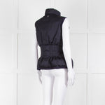 Carolina Herrera Navy Blue Fitted Down Gilet
