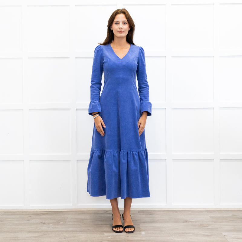 Aspiga Blue Corduroy Prairie Dress