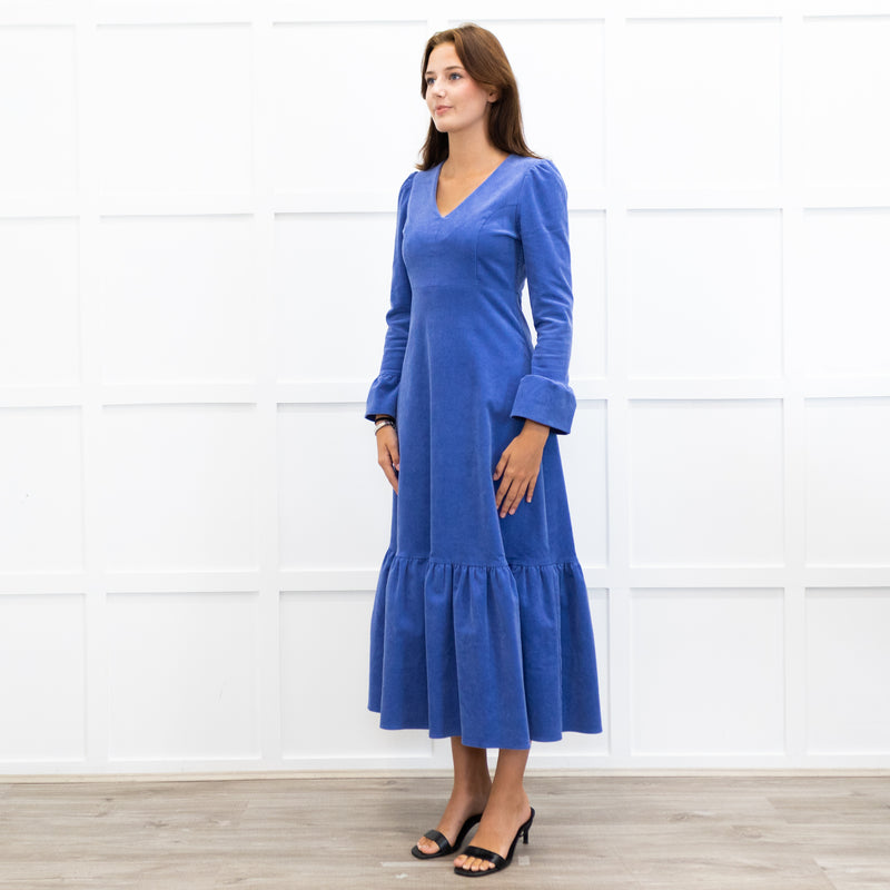 Aspiga Blue Corduroy Prairie Dress