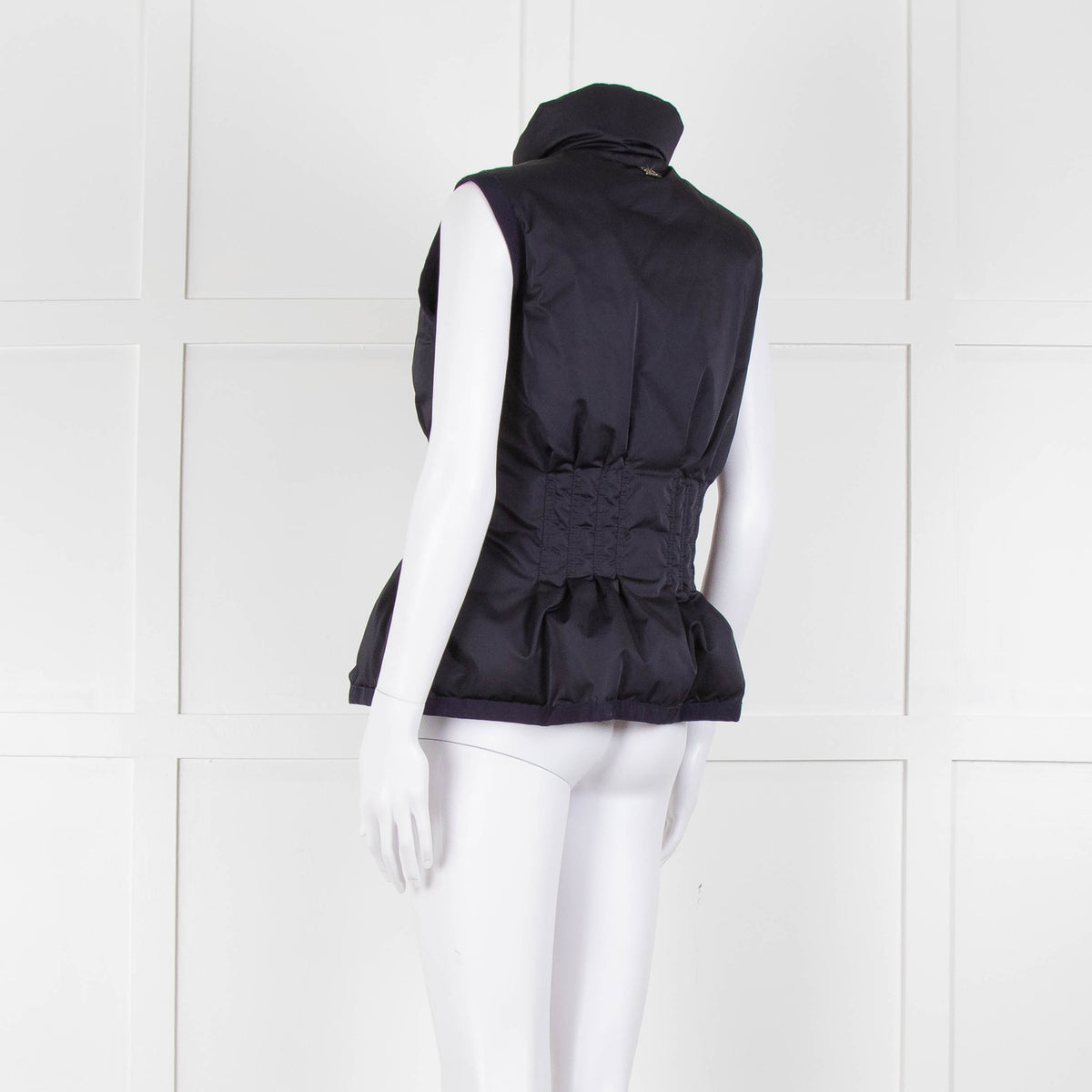 Carolina Herrera Navy Blue Fitted Down Gilet