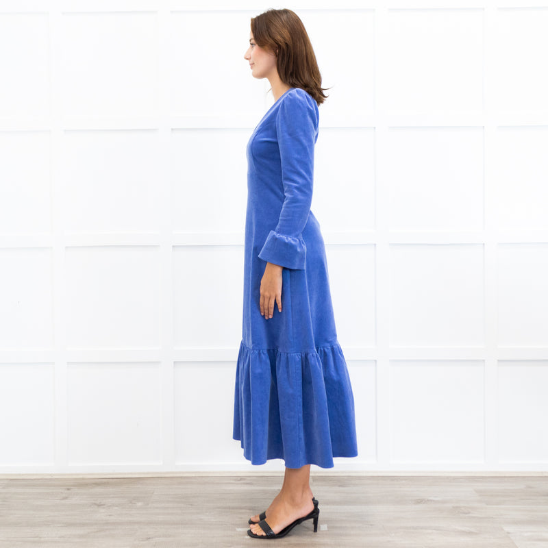 Aspiga Blue Corduroy Prairie Dress